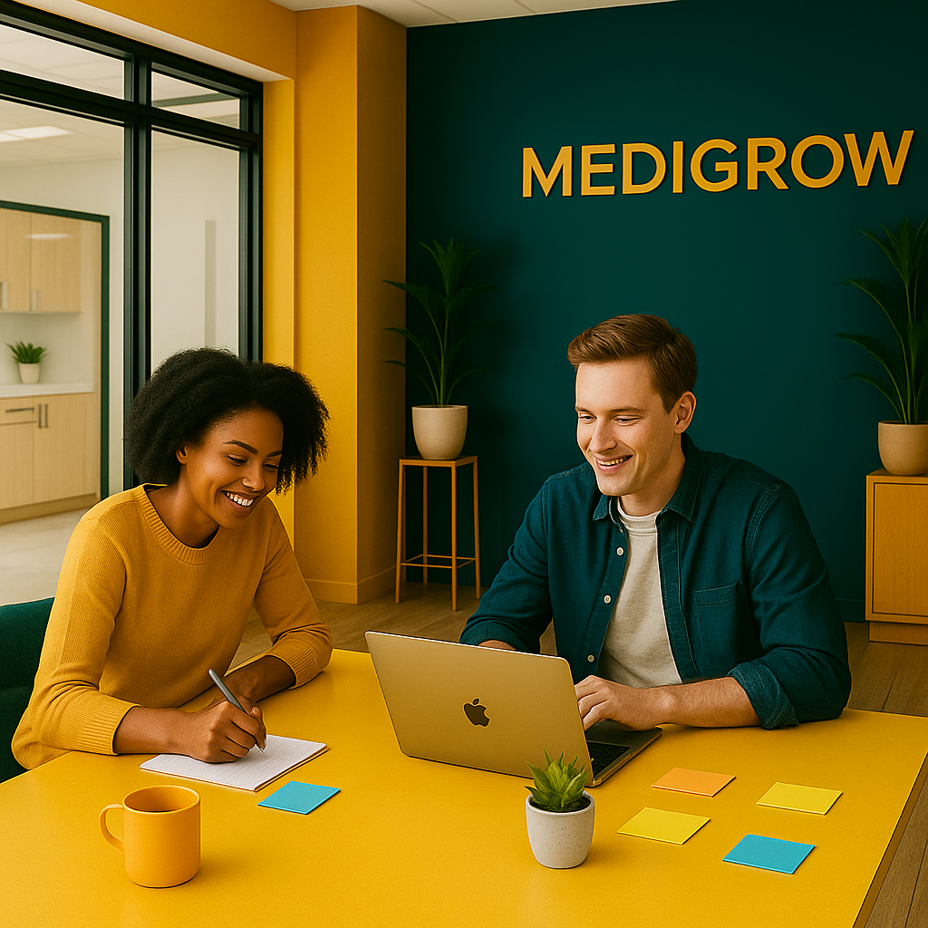Life at MediGrow: A dynamic hybrid team of strategists, creatives, and marketers dedicated to growing doctors' brands through creative and impactful work.